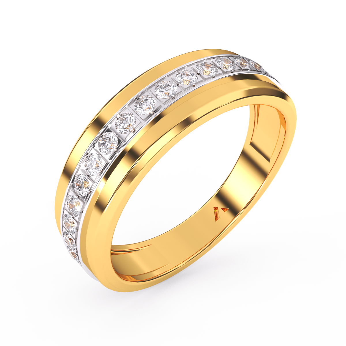 Minimalist Colorless Diamond Wedding Band